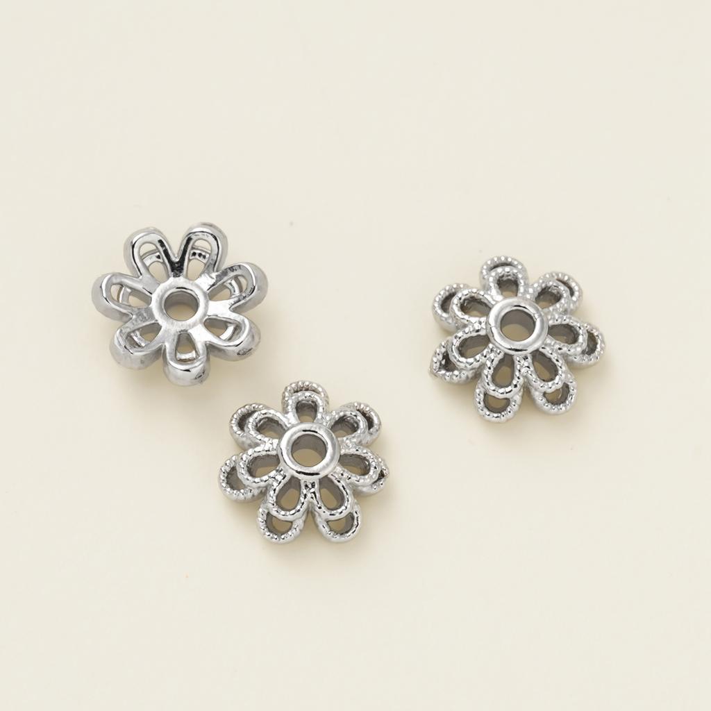 10Piece/Pack 14/18K Gold Color Plated Flower shape Beads Caps for DIY Necklace Bracelets Jewelry Making Accessories