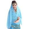Chiffon Belly Dancing Scarf Solid Color Women Headdress New Indian Dance Headband  Show Costumes