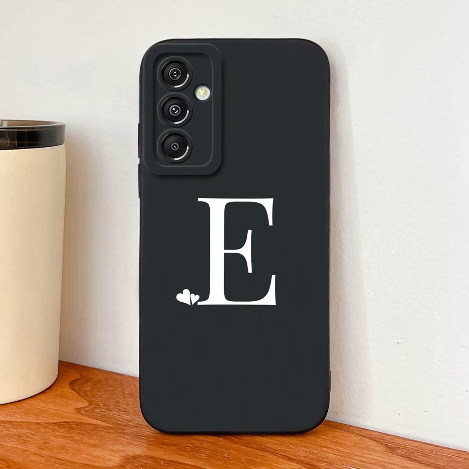 Custodia Per Samsung Galaxy A15 A25 A35 A55 Lettere Semplici Cover per Telefono Silicone Liquido Protezione Completa Alta Qualità Cover Posteriore Morbida