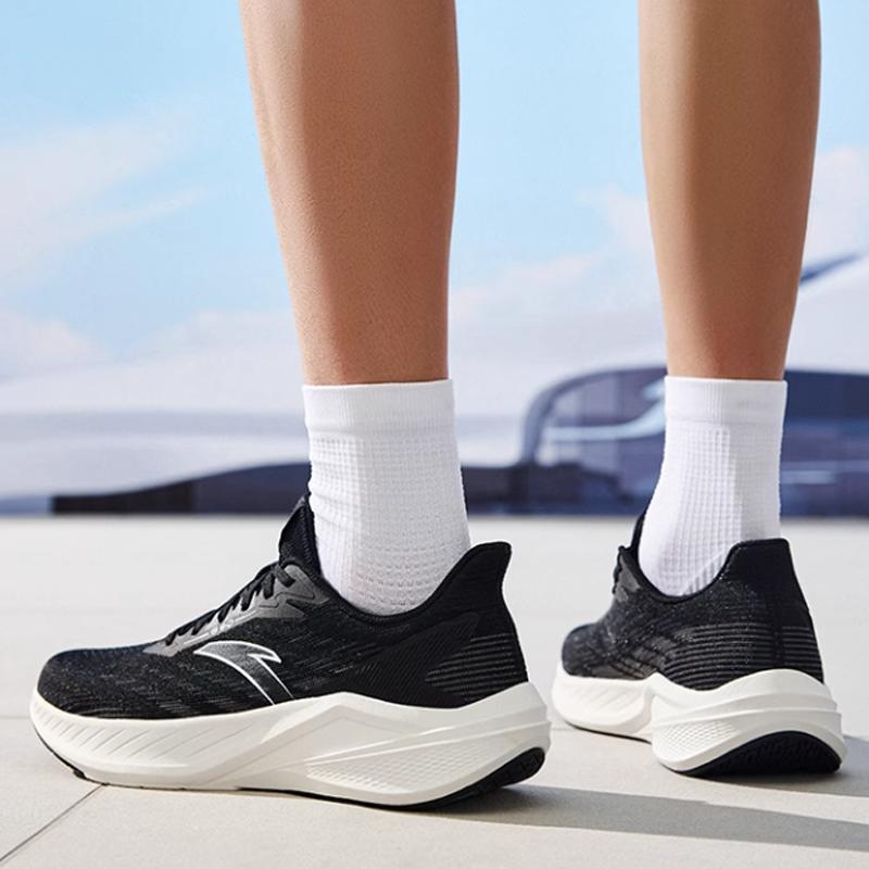 Anta Lingfeng Comfortable Versatile Non-Slip Wear-Resistant Low-Top Casual Running Shoes Men sneaker Black Gray 912525521-5