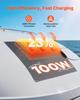 Flexible Solar Panel, 100W Semi-Flexible Bendable Monocrystalline Solar Panel, 23% Efficiency Mono Off-Grid Charger with MC4 Output, IP67 Waterproof