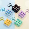 Relaxing Cat's Paw Shape Fidget Keychain 9Keys DIY Keyboard Keyboard Clicker Keys Button Keycap Finger Keyboard Cap Adult