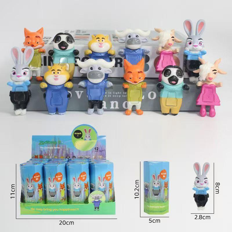 Cartoon Animal Rabbit Judy Fox Mr. Nick Model Toy for Kids Bedroom Decor Ideal Children's Birthday Christmas Gift