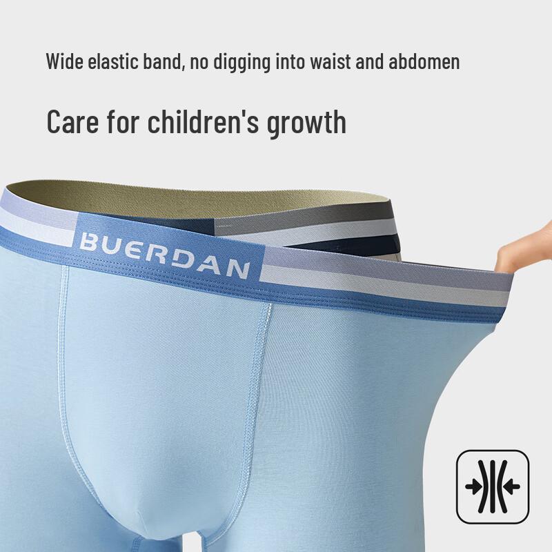 Mao Ren Men's Antibacterial Cotton Boxer Briefs 4-Pack