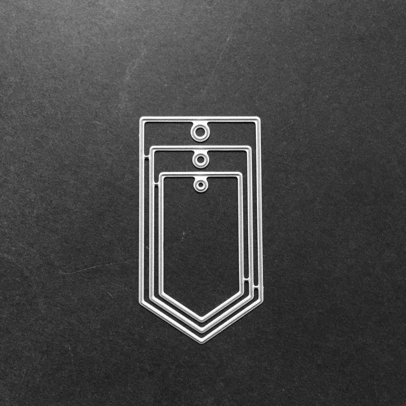 For Sharp Tag Metal Cutting Dies Stencil DIY Scrapbooking Album Stamp Paper Card