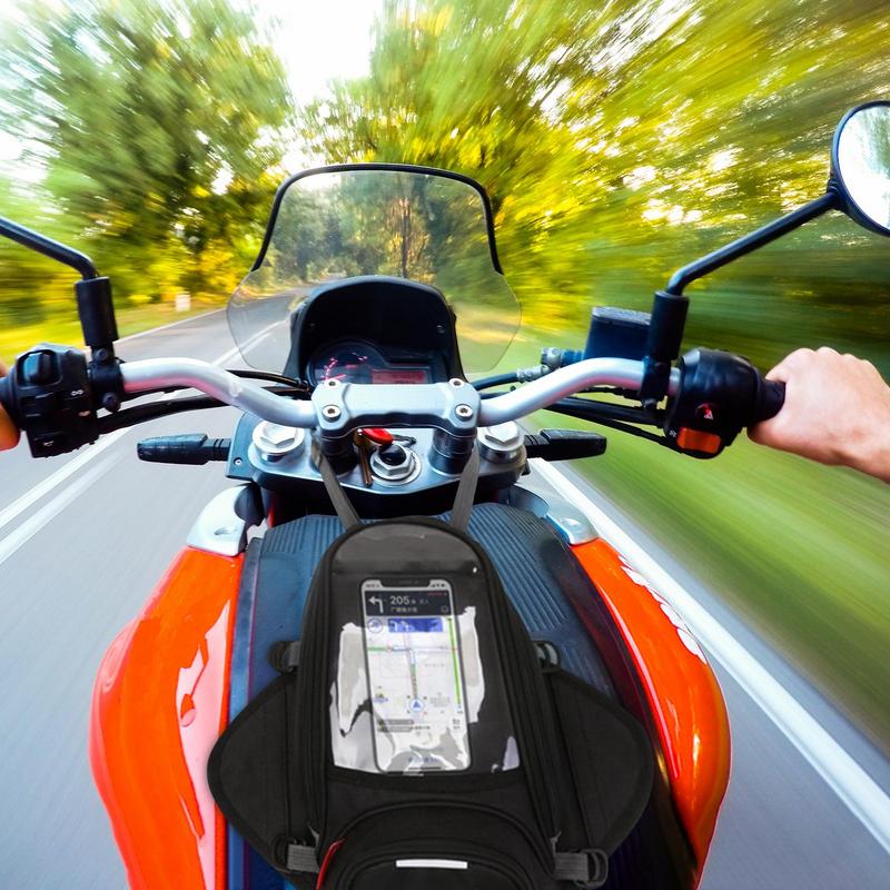 32x18x13cm Bolsa Magnética Universal para Depósito de Combustible de Motocicleta Bolsa de Navegación para Teléfono Móvil Paquete Pequeño Multifuncional para Depósito de Aceite
