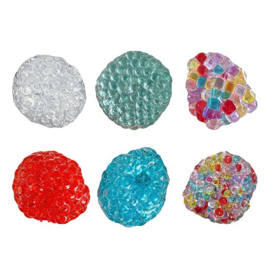 Bead Filled Crunchy Stress Ball Anxiety Relief Shapeable Squeeze Ball Sensory Toy Portable Travel Moldable Ball Pinch Fidget Toy