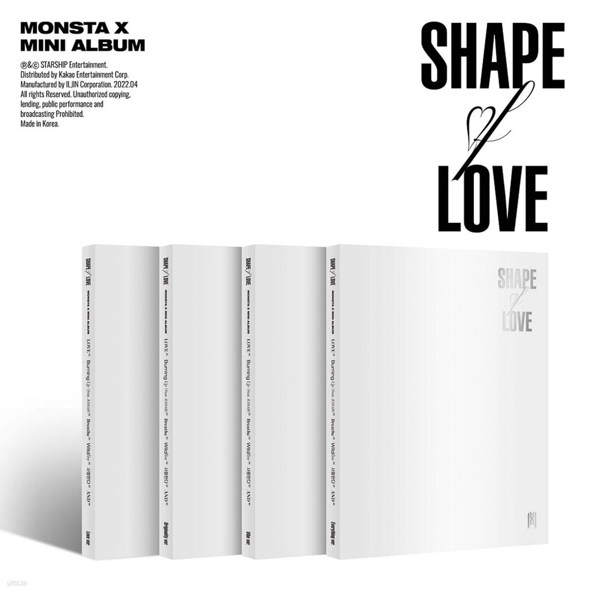 MONSTA X - The 11th Mini Album : SHAPE of LOVE [Random 1 of 4 Versions]