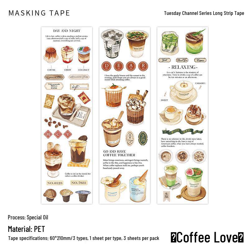 Infeel.Me Retro Brot- & Dessertplaner PET Washi Tape - Dienstag Serie