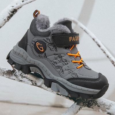 Winter Children Shoes Short Boy Boots Fashion Outdoor Non Slip Plush Sneaker Kids Boy Snow Boots Sports Hiking Cotton Shoes
