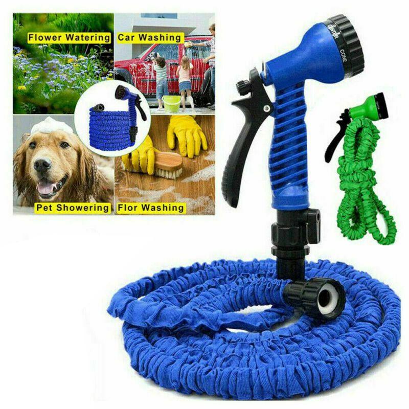Garden Expandable Hose Pipe Spray Gun Watering Gun Plants Car 25ft200ft Wash