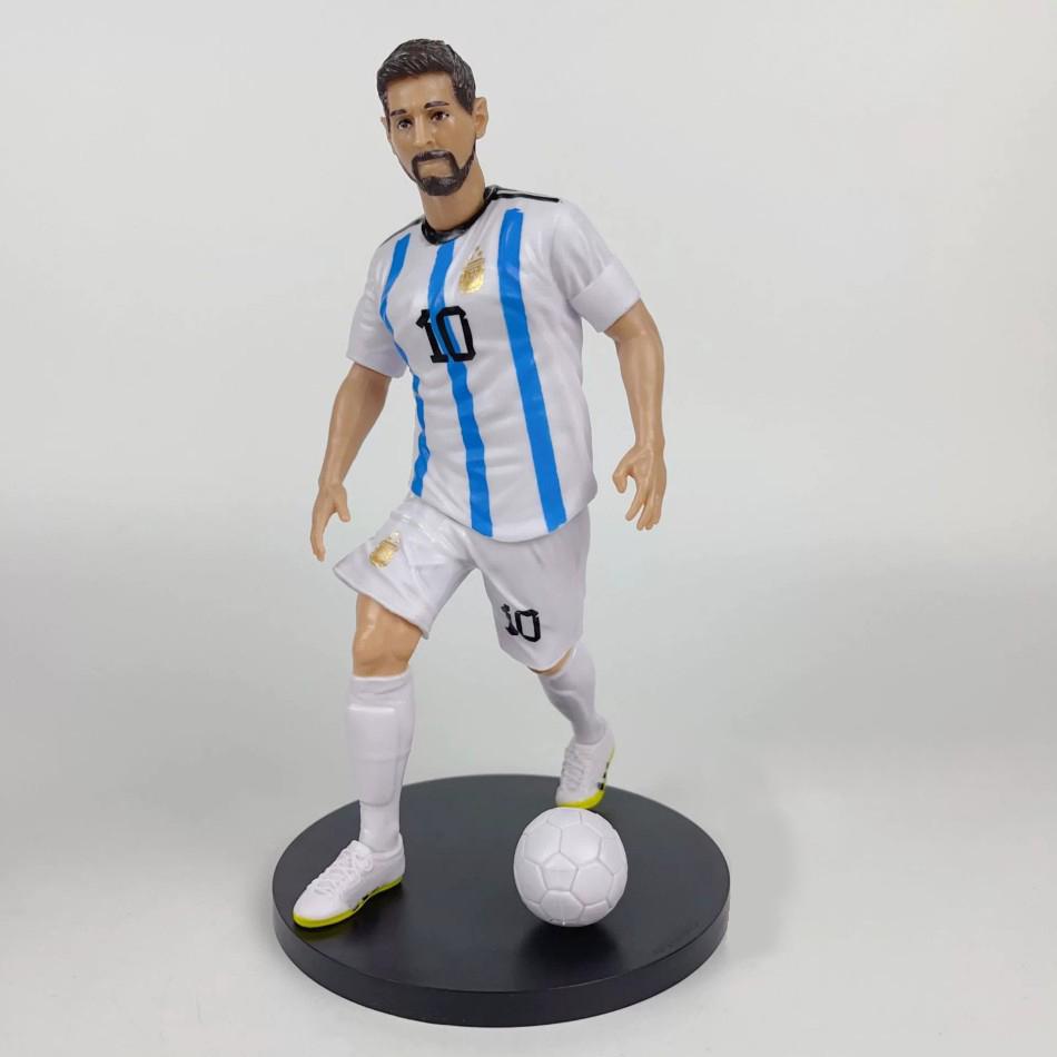 In Stock 1-8Pcs Football Star  C.Ronaldo Messi Mbappe Model Dolls Cartoon Cute Action Figure Car Accessories Football Fans Gifts