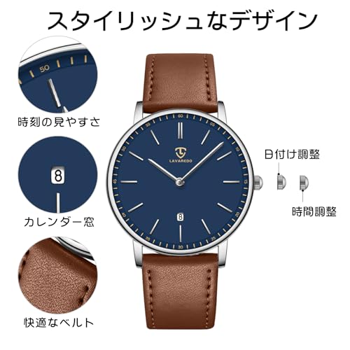 BEN NEVIS Men's Watch, Simple, Stylish, Slim, Casual, Date Display, Waterproof, Analog Quartz Watch, Fashionable, Unisex, for Business, Commuting, Par