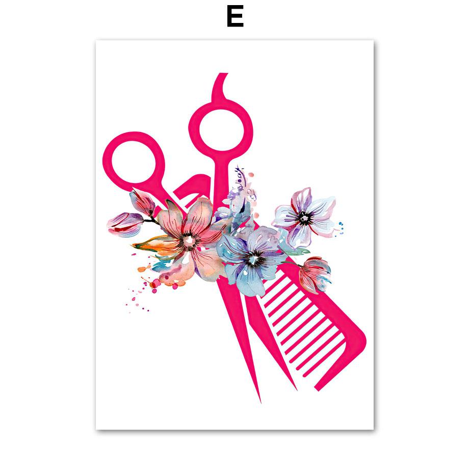 Nail Polish Posters And Prints Manicure Tech Gift Spa Wall Art Hair Canvas Painting Floral Wall Pictures Beauty Salon Room Decor