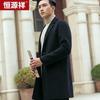 Hengyuanxiang Men's Mid-length Double-faced Wool Coat