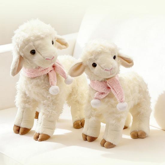 Plush Sheep Toy Small Stuffed Animal Sheep Doll Cute Soft White Little Lamb Toy for Kids Boys Girls Birthday Home Decor