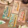Retro Chinese Landscape Brass Bookmark Hollow-out Mountains Scene Boor Tak with Silk Tassel  Antique Gift for Book Lovers