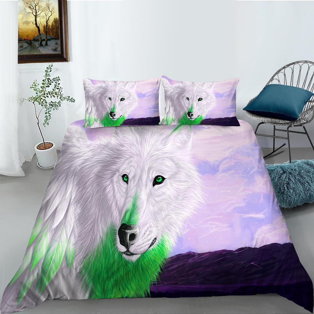 Shopify Can Wolf Series Bedding Two Or Three Pieces Polyester 3D Digital Printing