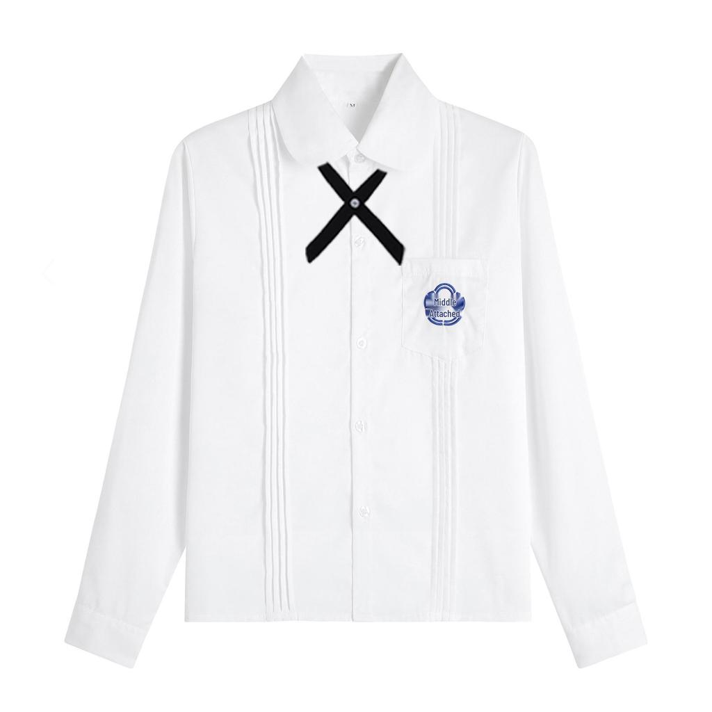 Taiwan High School Uniform Set: Women's JK Short-Sleeve & Long-Sleeve Plus Size Academy Style Graduation Outfit