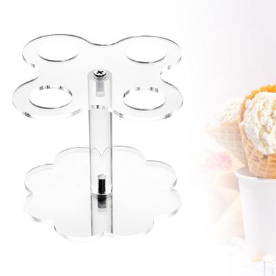 Acrylic Ice Cream Cone Holder, Charcuterie Food Waffle Holder Stand