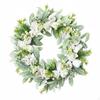 Artificial Flower Wreath Easter Decor Spring Door Ready To Hang for