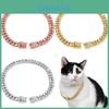 Guler Colier Aurit Trendy Stil Hip-hop pentru Câine cu Strass-uri