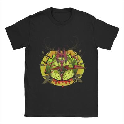 Camiseta Verano H-Hazbin Hotels Camisetas 100% Algodón Para Hombres Camiseta Diseño Hippie Manga Corta Camisetas Vintage