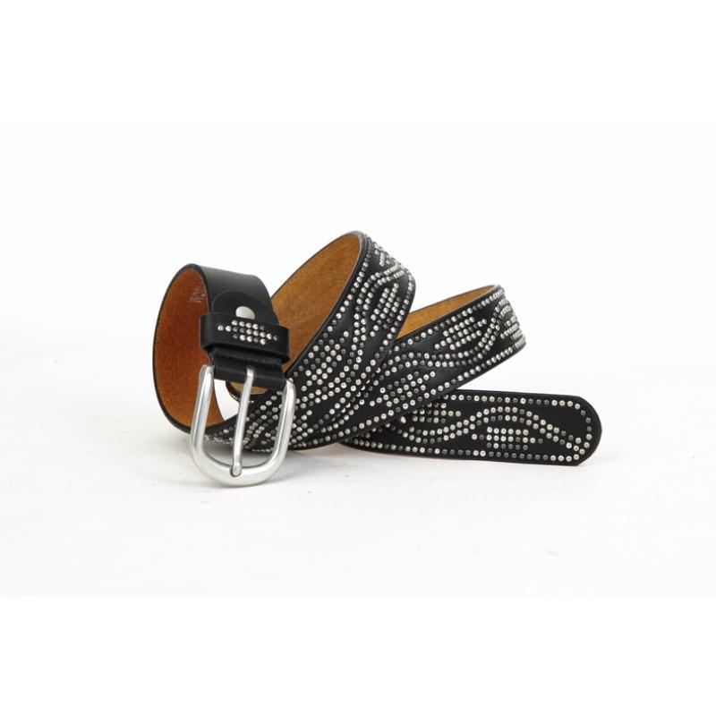 Mei Rhinestone-embellished belt - alloy buckle, women's heavy-duty rhinestone belt