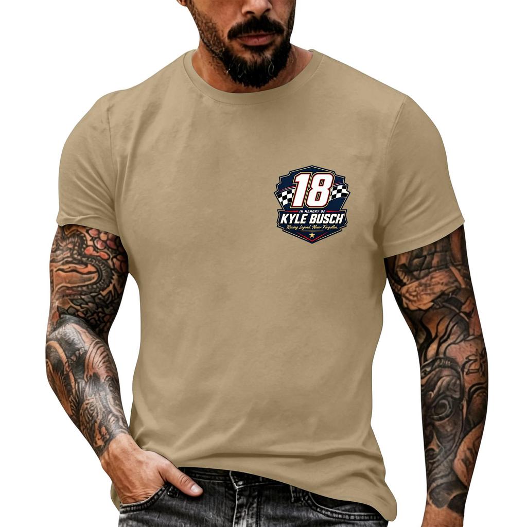 Men's Short Sleeve Graphic T Shirt Racing Inspired Casual Top Vintage Style Motorsport Enthusiast Tee Comfortable Fit