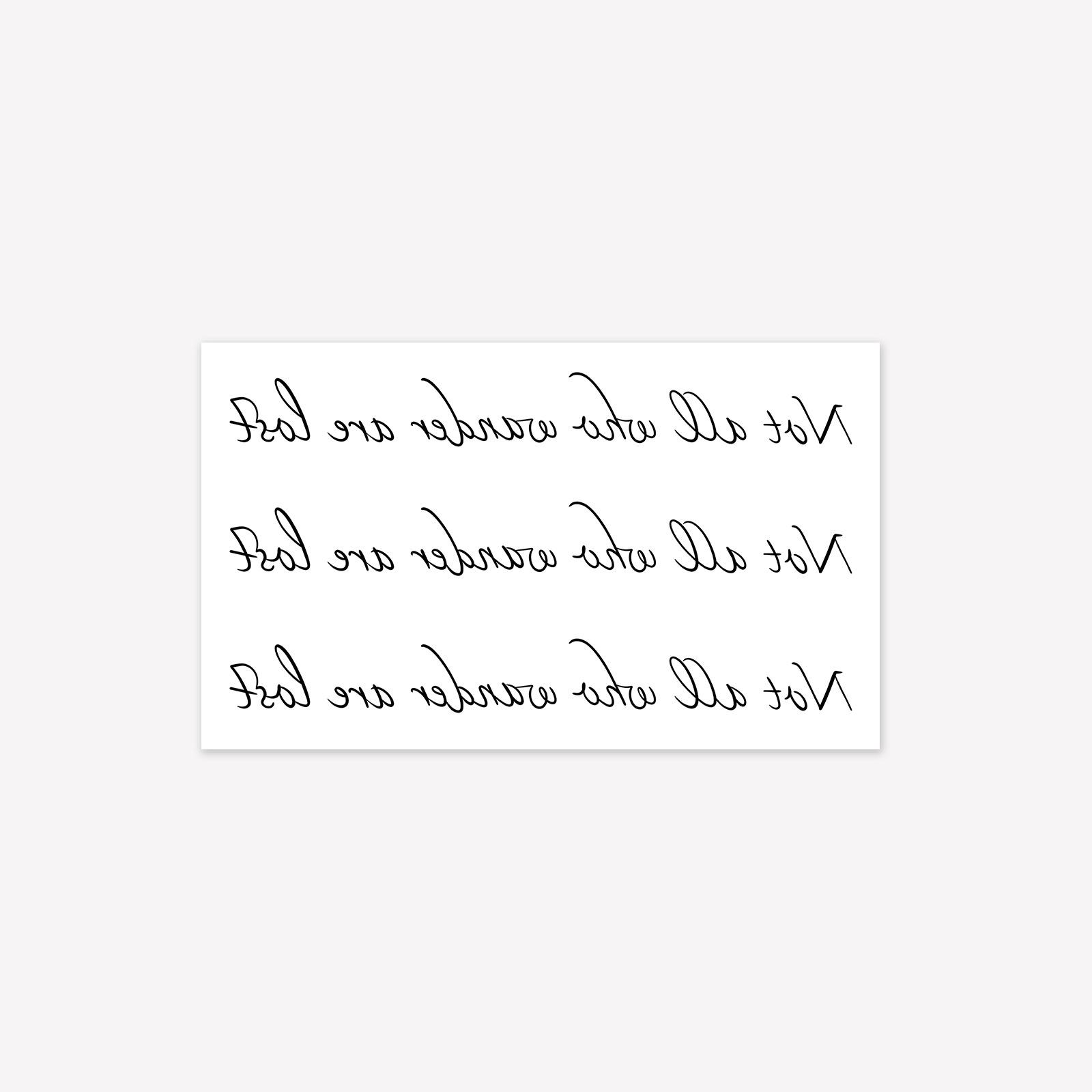 

Simple Personality Y2K Fashion Inspirational Pattern English Sentence Arm Tattoo Sticker 15*9CM