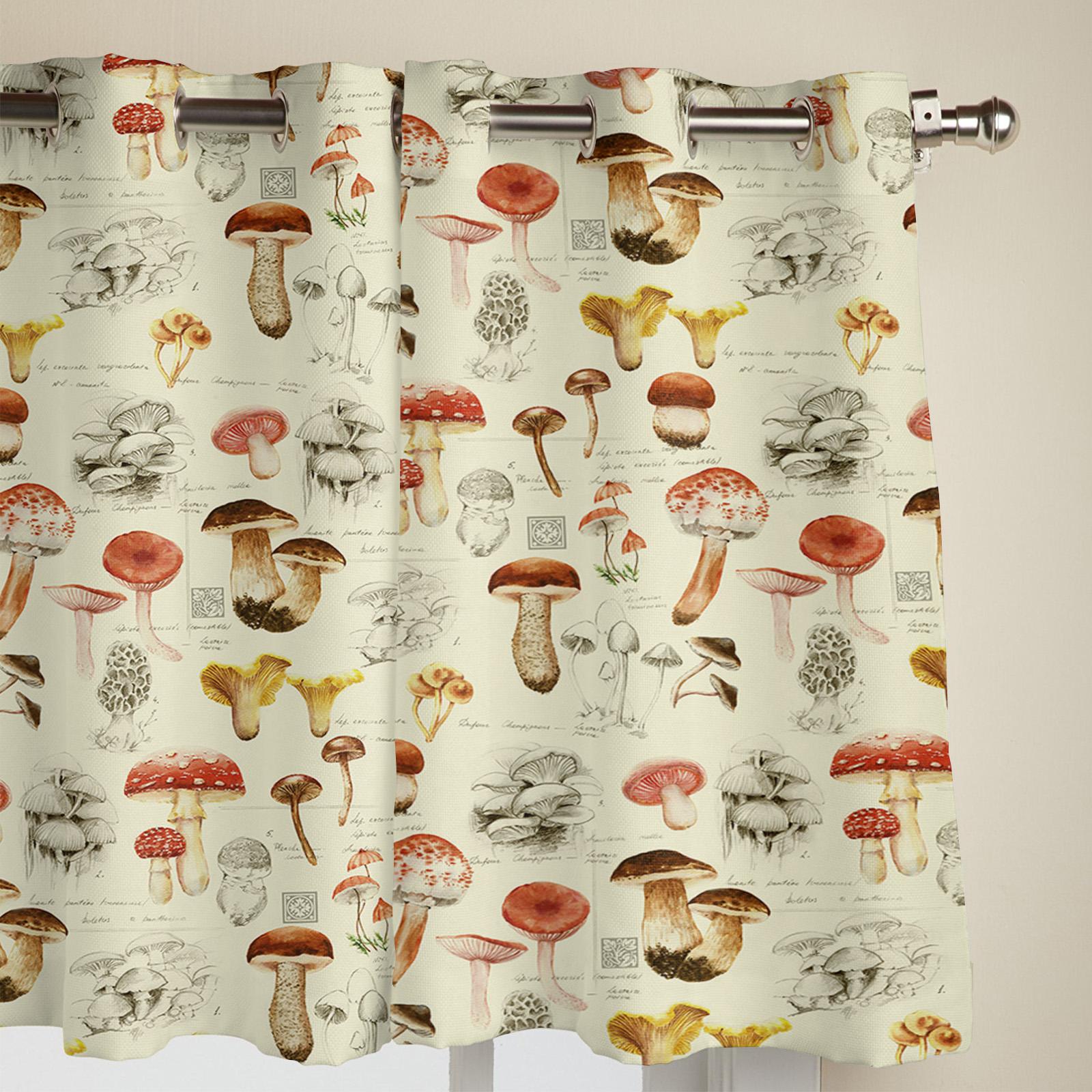 Грибное растение Винтажные современные оконные шторы для гостиной — фото 4