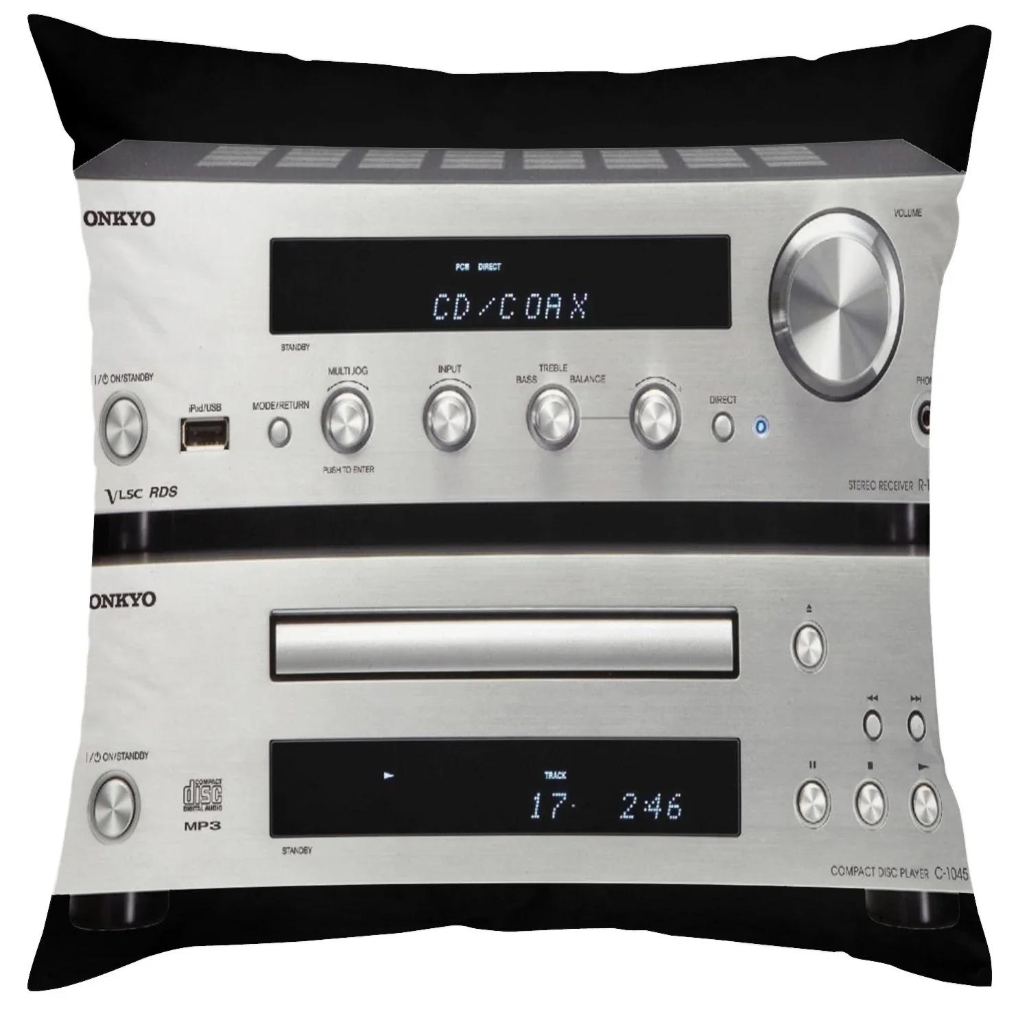 

Home Decor Pop Band Cushion Cover Black Guitar Music Pillowcase Retro Speaker Piano Rock White 50x50cm помаранчевий