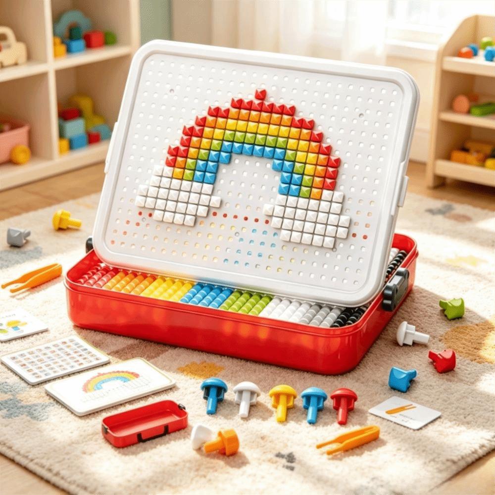 DIY Set Pilz-Steckpuzzle Spielzeug 3D Pilz-Nagel Puzzle Spielzeug 3D Puzzle Spielzeug Jungen Mädchen