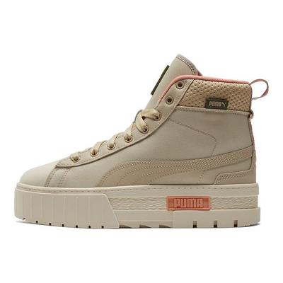 Mayze Mid Safari Fabric Leather Casual High-Top Sneakers Women Sneakers Off-White 383688-01