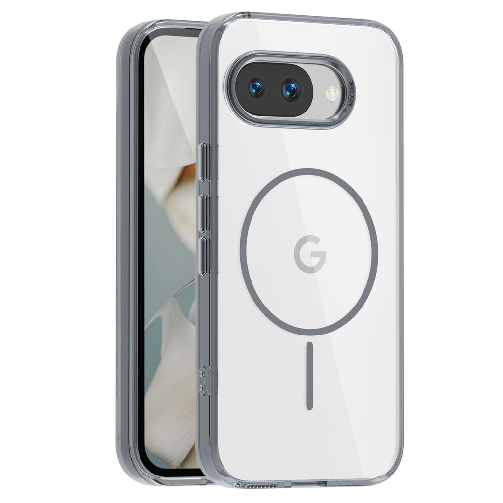 Pro Google Pixel 9a Magnetické pouzdro Kompatibilní s MagSafe TPU PC Průhledný kryt na telefon