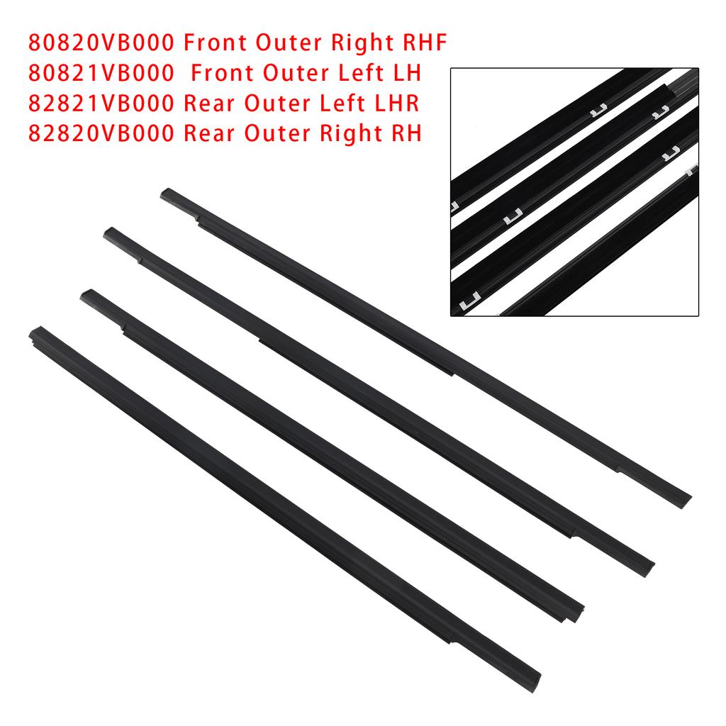 4 STÜCKE Türfenster Dichtungsleisten Formsatz Für Patrol Y61 GU