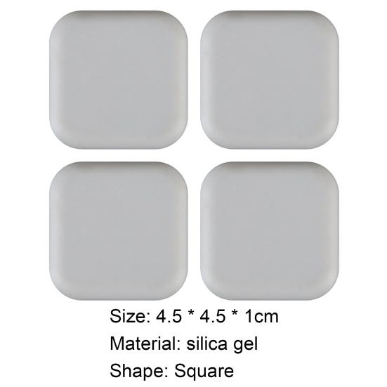 4 bucăți de protecție pătrate din silicon pentru mâner de ușă, rezistente la șoc