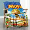 Biene Maja Customize Text Blanket Throw Customizable Blanket Ultra-Soft Versatile for Sofa Livingroom Bedding Chair Four Seasons Multipurpose