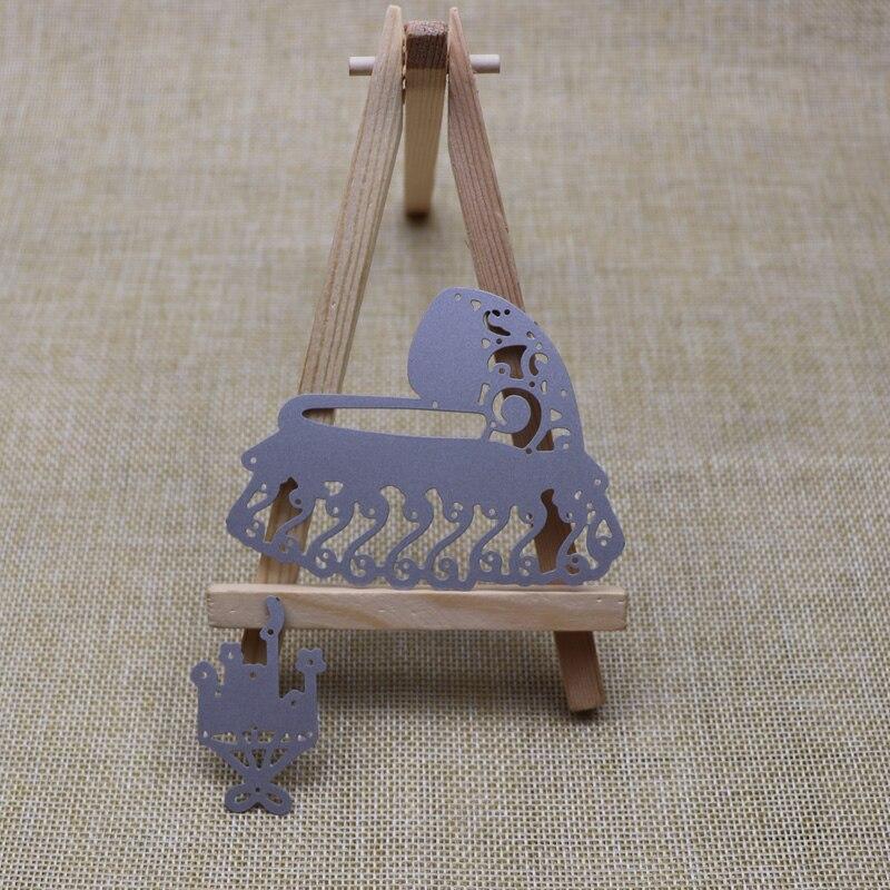 Metal Cutting Dies Lace Stroller Frame Scrapbook Stars and Moon Chandelier Die DIY Paper Embossed