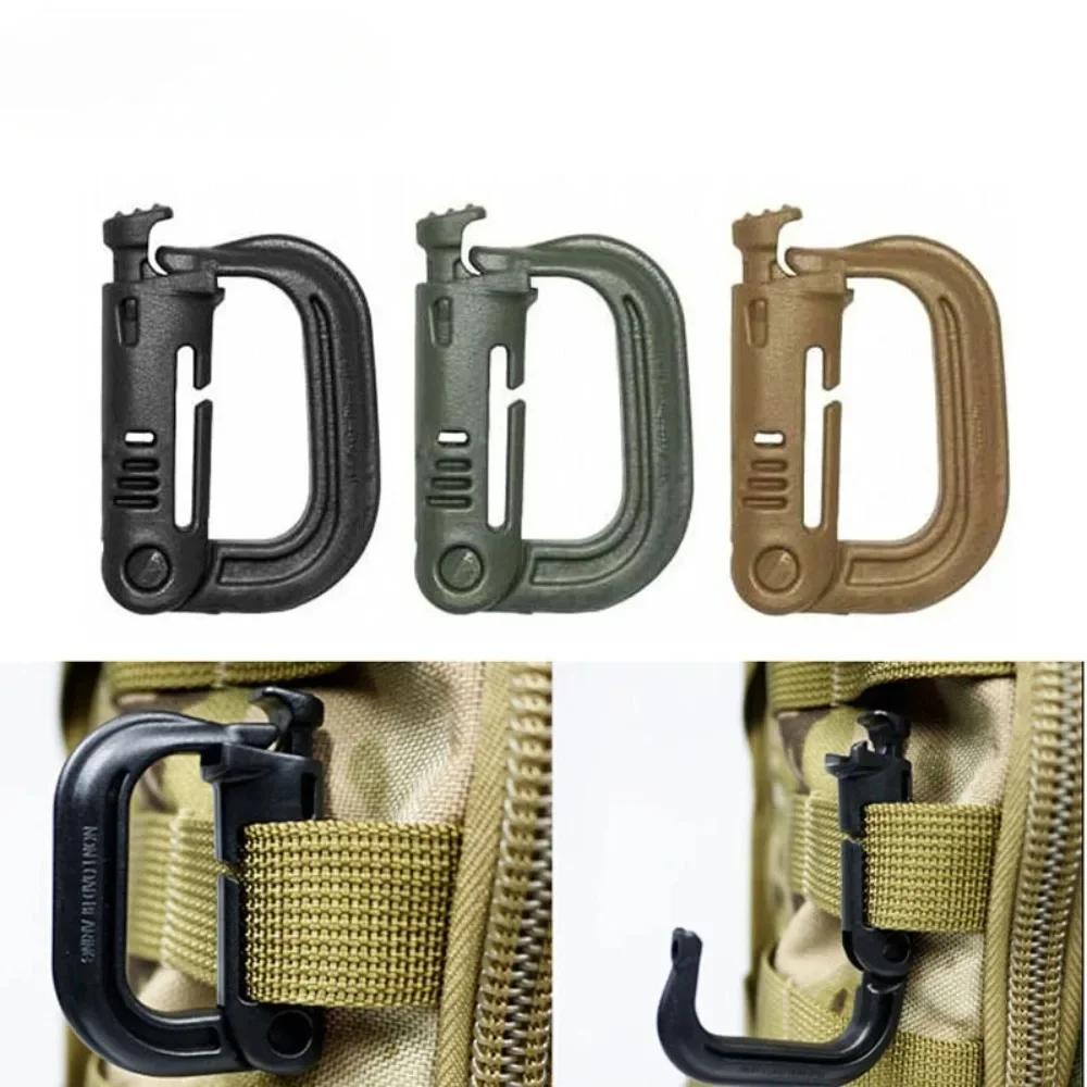 1PCS D-Ring Multitool Grimlock Multipurpose Locking Carabiner Clips Hanging Hook Backpack Buckle Attach Snap Lock Camp Keychain