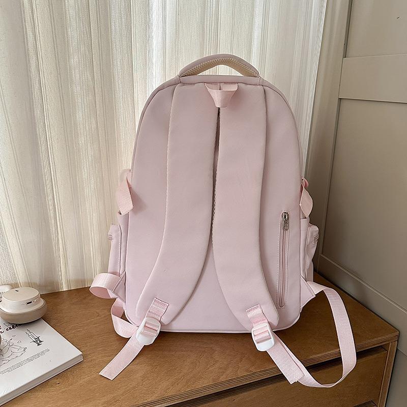 schoolbag schoolbag female solid color small fresh middle and high school students multi-compartment backpack campus college student backpack