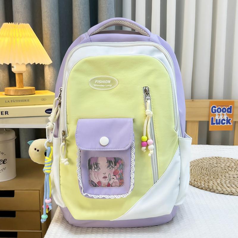 2025 New Model, Cute College for Junior High School Students, Japanese Large-capacity Simple Casual Backpack, College Student Schoolbag for Women
