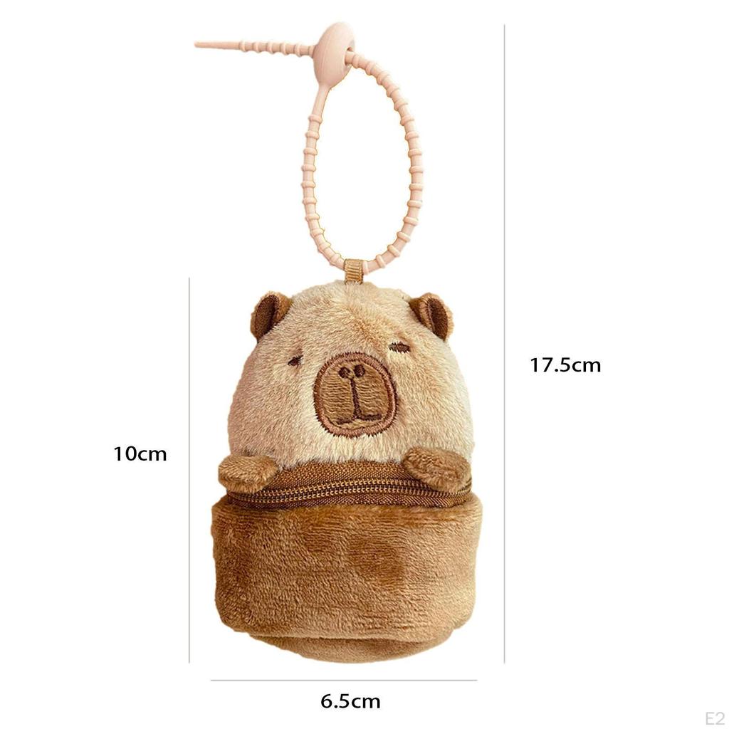 Capybara Purse Mini Wallet Trendy Clutch Bag Decor Toy Keychain for Car Keyring Kids Girls Boys