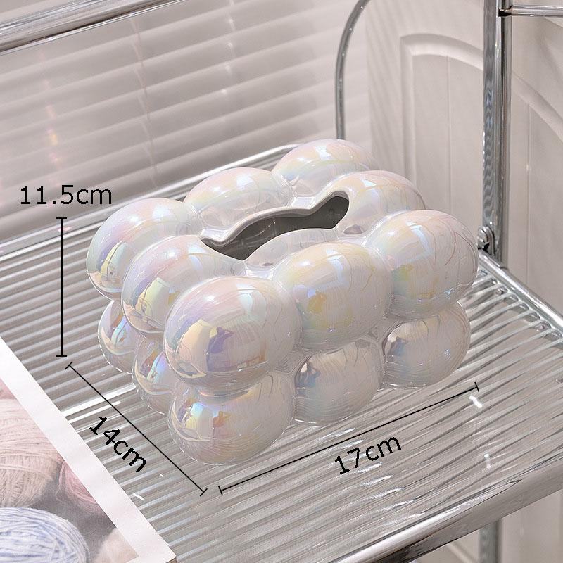 Keramik-Tissue-Box Marshmallow-Form Blase Cartoon Papier Extraktor Toilettenhalter Serviette Moderne Dekoration white