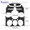 Vera Fibra di Carbonio Morbida Per Mazda 2 DE 2008 2009 2010 2011 2012 2013 2014 LHD RHD Adesivo Decorativo Cornice Pannello di Controllo Centrale per Auto.