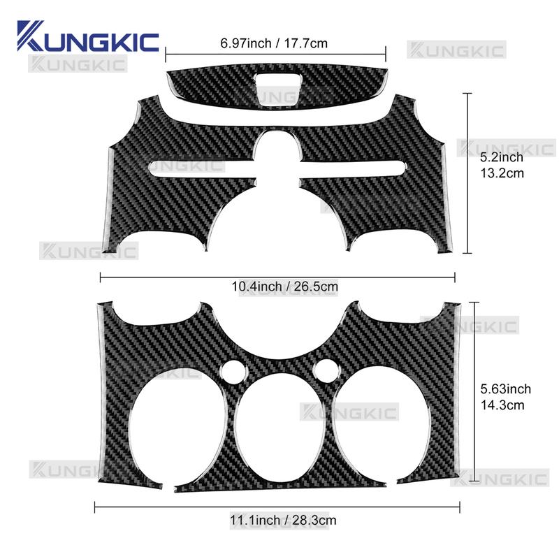 Vera Fibra di Carbonio Morbida Per Mazda 2 DE 2008 2009 2010 2011 2012 2013 2014 LHD RHD Adesivo Decorativo Cornice Pannello di Controllo Centrale per Auto.