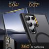 Magnetische Handy-Halterung Handyhülle mit Metall-Ständer für Samsung Galaxy S24 S23 Ultra Plus S22 Hüllen Durchsichtige Rückseite