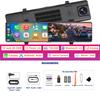 Aprilboy 12'' 4K Carplay&Android Auto Car DVR Dash Cam View Mirror Camera for Video Recorder Rearview Dash Cam 1080P Rear Camera