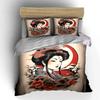 Japanese Art Decor Set Bedding Set with 1 Duvet Cover 2 Pillowcases Single Double King Queen Gift