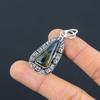 Daughters Day Deal Trillion Pietersite Stone Wedding Bezel Pendant 925 Silver